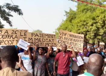 Kankan: les enseignants contractuels dans la rue pour réclamer des arriérés de salaire