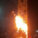 Kankan : les manifestants brûlent l’effigie du colonel Mamadi Doumbouya au rond-point Komarala loisirs