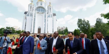 Frappes russes sur Kiev en pleine visite de la délégation africaine