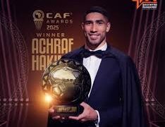 Football: le Marocain Achraf Hakimi sacré Joueur africain de l&rsquo;année 2025